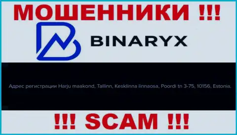 Не ведитесь на то, что Binaryx Com зарегистрированы по тому юридическому адресу, который опубликовали на своем сайте