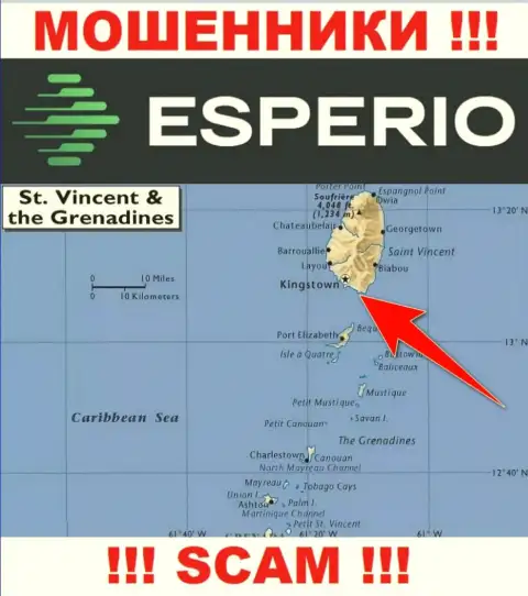 Оффшорные интернет мошенники Эсперио скрываются здесь - Kingstown, St. Vincent and the Grenadines