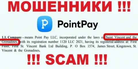 ПоинтПэй - это мошенническая контора, зарегистрированная в оффшорной зоне на территории Kingstown, St. Vincent and the Grenadines