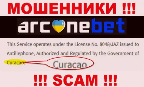 ArcaneBet это разводилы, их адрес регистрации на территории Curaçao