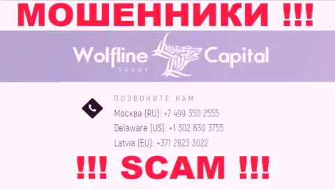 Будьте весьма внимательны, если вдруг звонят с незнакомых номеров телефона, это могут оказаться интернет мошенники WolflineCapital