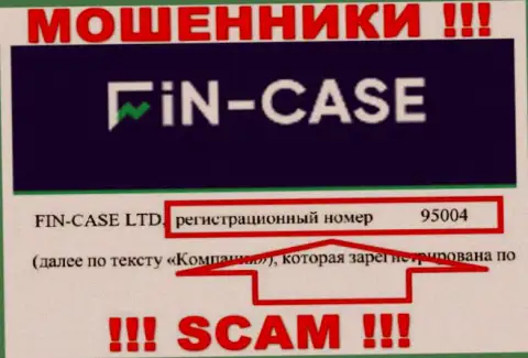 Номер регистрации компании Fin-Case Com: 95004