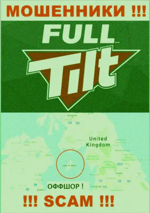 Isle of Man - офшорное место регистрации шулеров Full Tilt Poker, приведенное на их интернет-портале