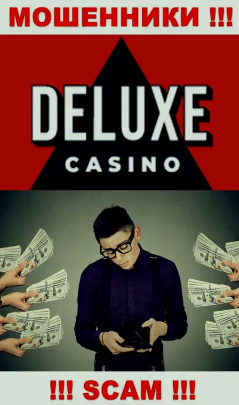 Если вдруг Вас развели на деньги в организации Deluxe-Casino Com, тогда пишите жалобу, Вам постараются помочь