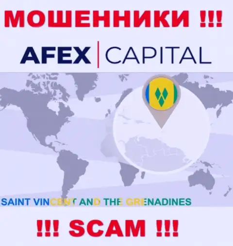 AfexCapital намеренно скрываются в оффшорной зоне на территории Сент-Винсент и Гренадины, интернет-мошенники
