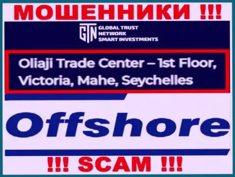 Оффшорное месторасположение GTN Start по адресу - Oliaji Trade Center - 1st Floor, Victoria, Mahe, Seychelles позволило им беспрепятственно обворовывать