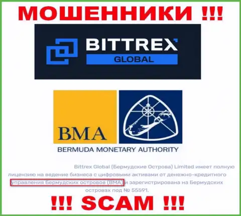 И контора Bittrex и ее регулирующий орган - Bermuda Monetary Authority (BMA), являются жуликами