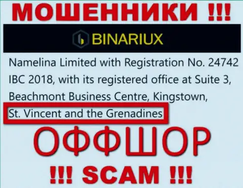 Binariux - это ВОРЮГИ, которые официально зарегистрированы на территории - Сент-Винсент и Гренадины