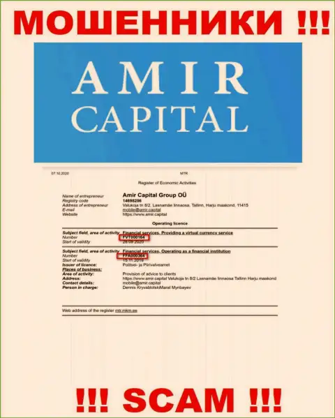АмирКапитал предоставляют на web-портале номер лицензии, несмотря на это бессовестно оставляют без средств клиентов