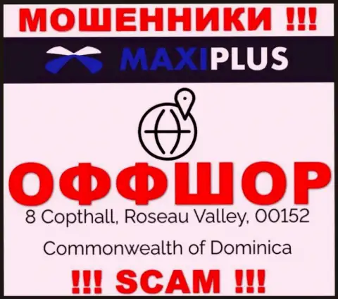 Невозможно забрать назад средства у компании Maxi Plus - они засели в оффшоре по адресу: 8 Coptholl, Roseau Valley 00152 Commonwealth of Dominica