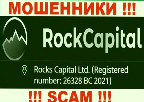 Рег. номер очередной неправомерно действующей компании RockCapital io - 26328 BC 2021
