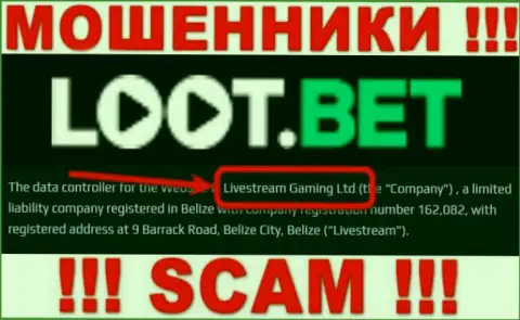 Вы не сумеете уберечь собственные финансовые средства имея дело с конторой LootBet, даже если у них есть юридическое лицо Livestream Gaming Ltd