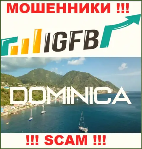 На web-сервисе IGFB говорится, что они базируются в оффшоре на территории Commonwealth of Dominica