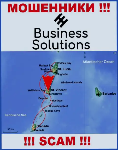 Business Solutions намеренно обосновались в оффшоре на территории Kingstown St Vincent & the Grenadines - это МОШЕННИКИ !!!