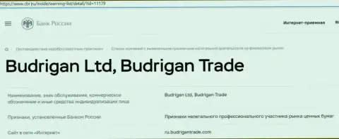 Аферисты BudriganTrade попали в черный список Центробанка России