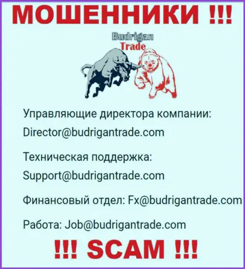 Не отправляйте сообщение на электронный адрес Budrigan Ltd - это internet-лохотронщики, которые прикарманивают вложенные деньги доверчивых людей