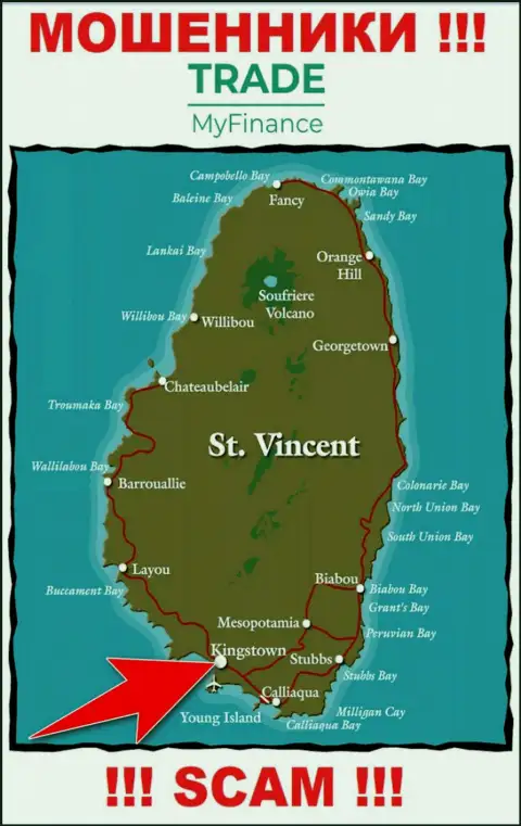 Юридическое место регистрации internet мошенников ТрейдМай Финанс - Kingstown, St. Vincent and the Grenadines