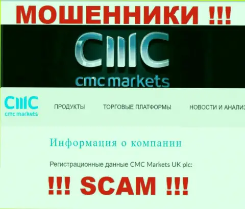 Свое юридическое лицо компания CMC Markets не прячет - это CMC Markets UK plc