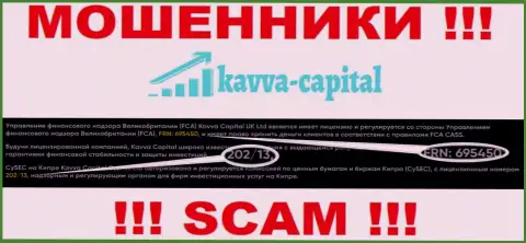 Вы не выведете денежные средства из организации Kavva Capital, даже зная их лицензию с официального сайта