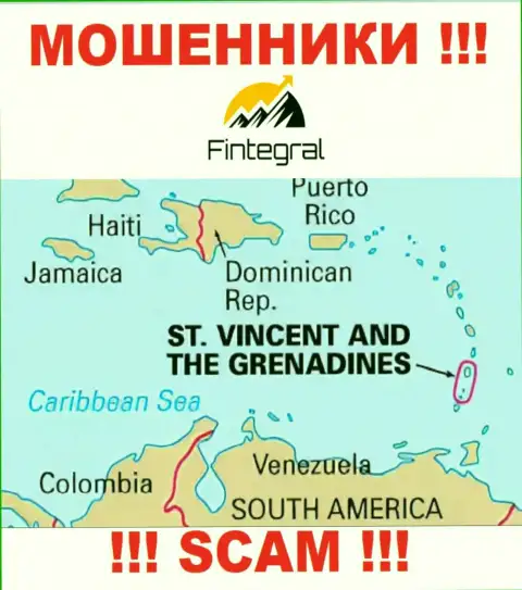 Сент-Винсент и Гренадины - именно здесь официально зарегистрирована жульническая организация Fintegral