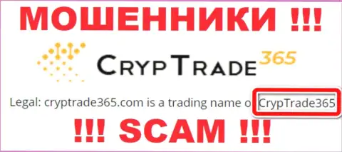 Юридическое лицо CrypTrade365 Com - это CrypTrade365, такую информацию оставили ворюги на своем сайте
