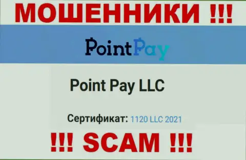 Номер регистрации жульнической компании ПоинтПай - 1120 LLC 2021