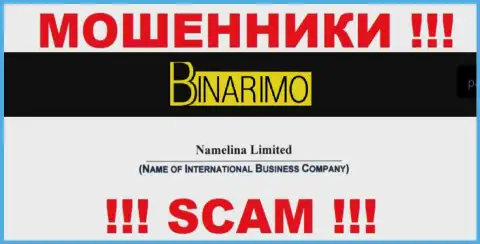 Юр. лицом Binarimo Com является - Namelina Limited
