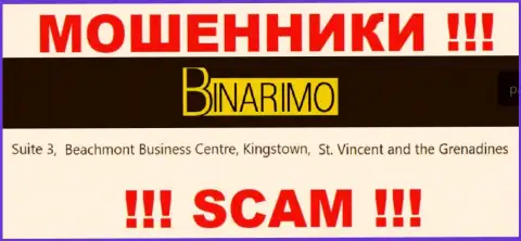 Binarimo это internet-жулики !!! Пустили корни в оффшоре по адресу - Suite 3, ​Beachmont Business Centre, Kingstown, St. Vincent and the Grenadines и выманивают деньги людей