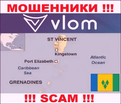 Влом Ком расположились на территории - Saint Vincent and the Grenadines, остерегайтесь совместной работы с ними