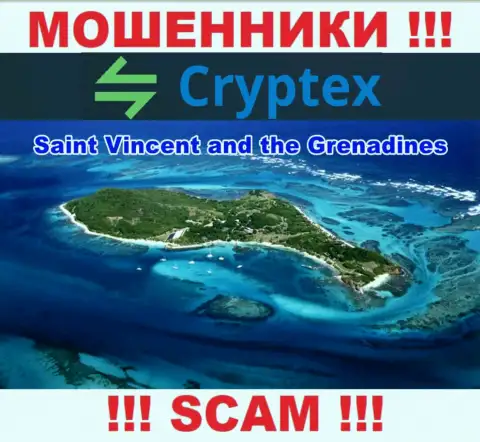 Из компании CryptexNet финансовые средства вывести невозможно, они имеют оффшорную регистрацию - Сент-Винсент и Гренадины