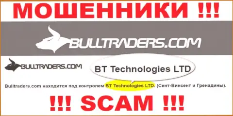 Организация, которая управляет мошенниками Bull Traders - это BT Technologies LTD