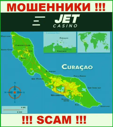 Curaçao это юридическое место регистрации компании Jet Casino