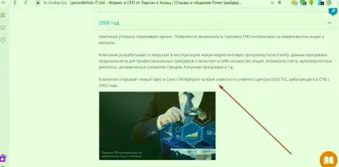 На официальном сайте ФОРЕКС брокерской конторы Ларсон и Хольц сказано, что фирма Трейдинговая компания Санкт-Петербурга (ТКС) является ни кем иным, как ее региональным представительством